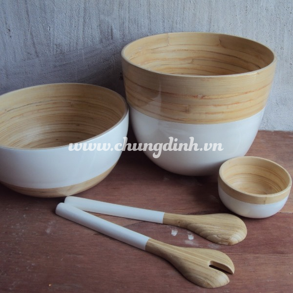 Bamboo bowl set